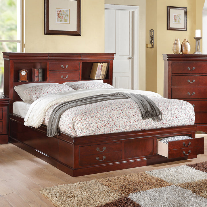 Louis Philippe Iii Bed W/Storage