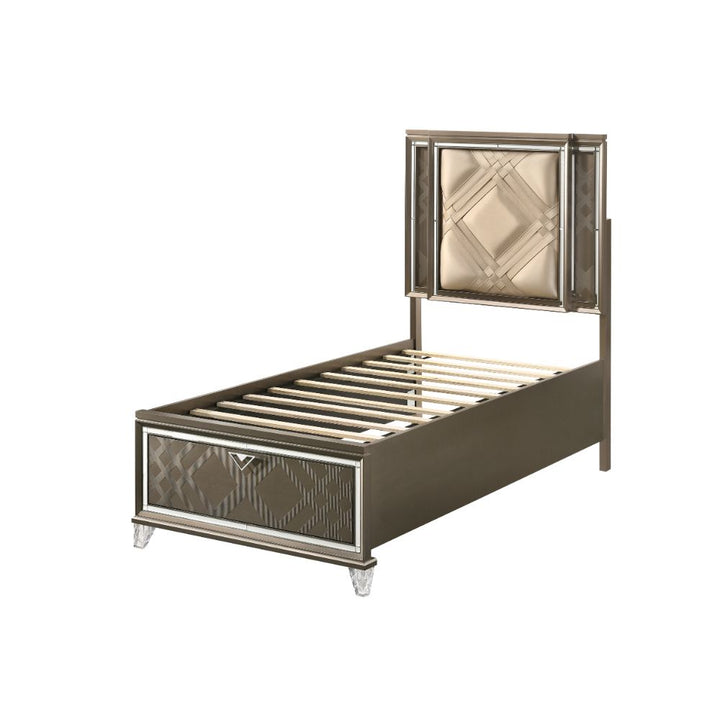 Skylar Twin Bed W/Led & Storage