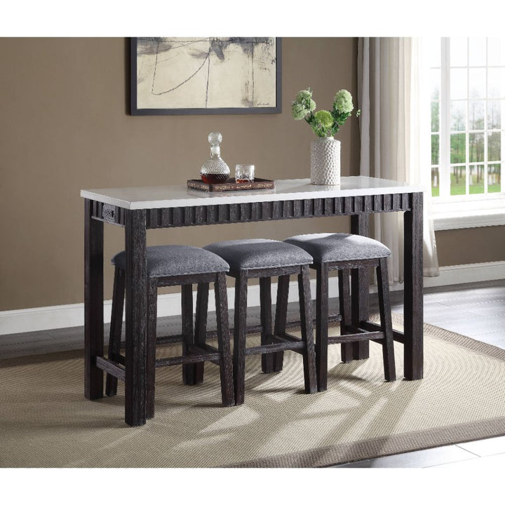 Necalli 4Pc PaCalifornia King Counter Height Table Set