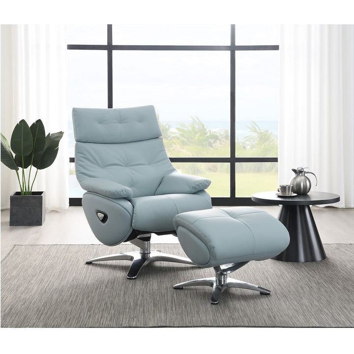 Janella Motion Accent Chair W/Swivel & Ottoman