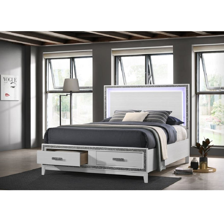 Haiden Eastern King Bed W/Led & Storage