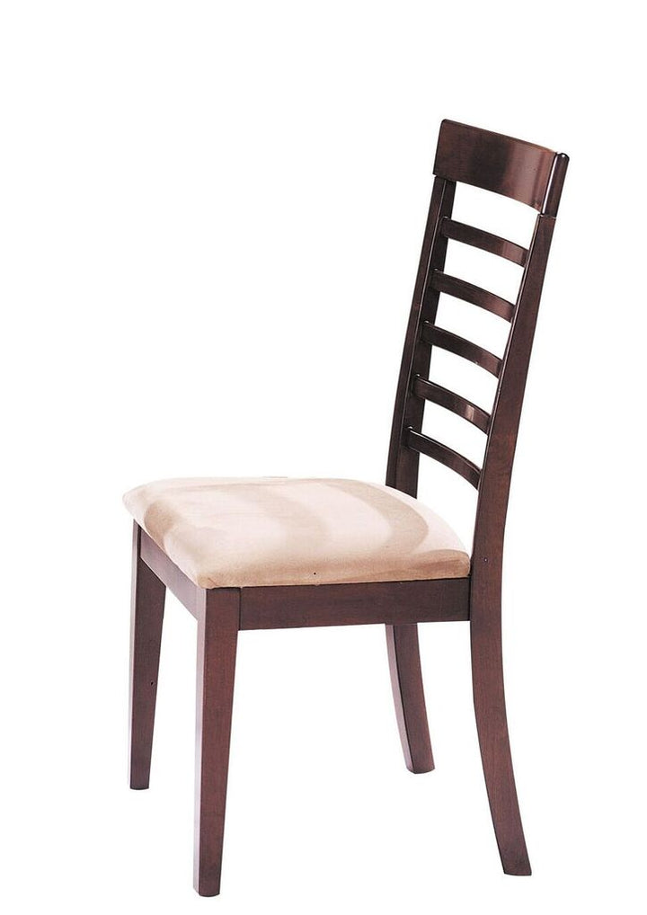 ACME Martini Side Chair (Set-2), Brown Cherry & Chrome