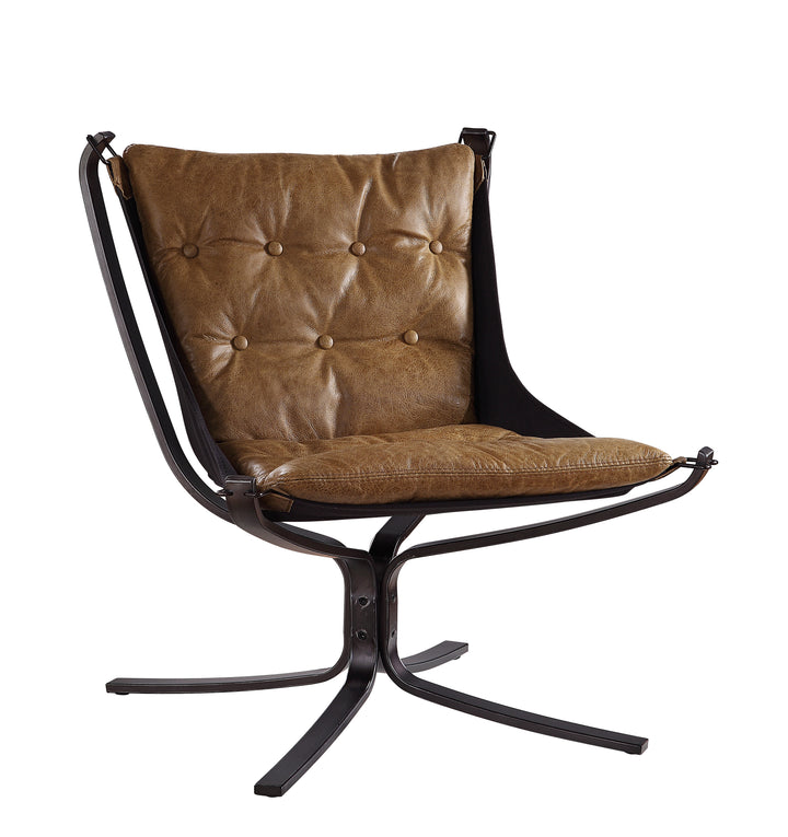 ACME Carney Accent Chair, Coffee Top Grain Leather