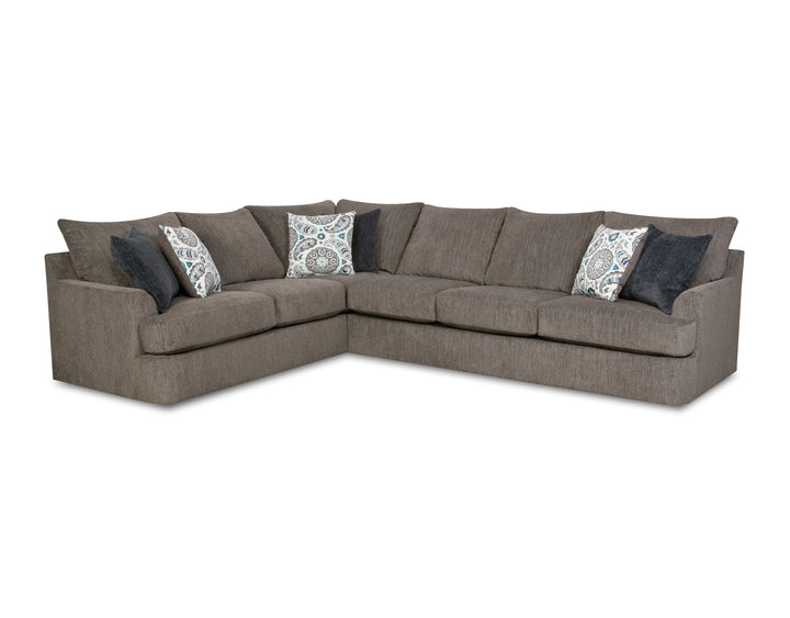 ACME Firminus Sectional Sofa, 2-Tone Brown Chenille