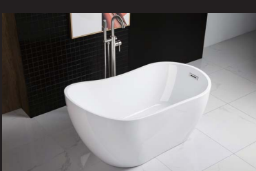 Woodbridge" Acrylic Freestanding Bathtub Contemporary Soaking Tub, BTA1507-C