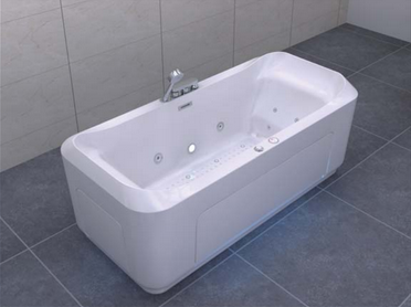 WOODBRIDGE Whirlpool & Air Bubble Bathtub One person Hot Tub, BTS0092/B0092