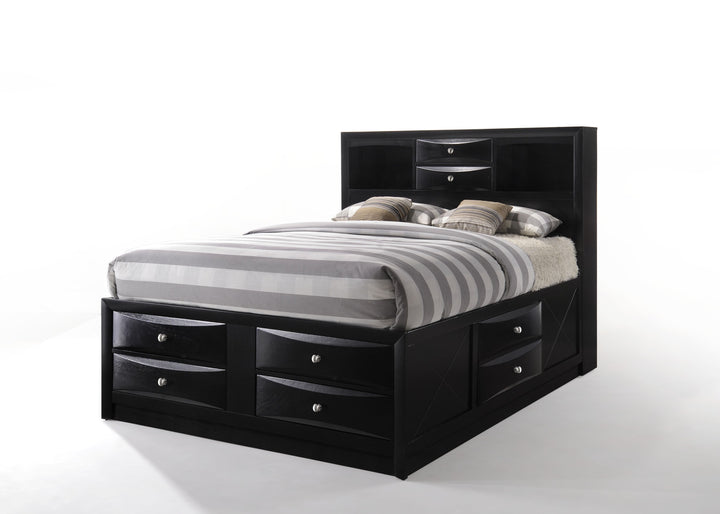 ACME Ireland  Bed w/Storage, Black (1Set/4Ctn)