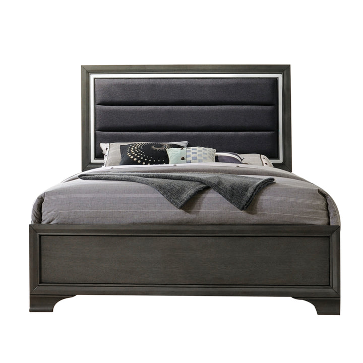 ACME Carine II  Bed, Fabric & Gray (1Set/2Ctn)
