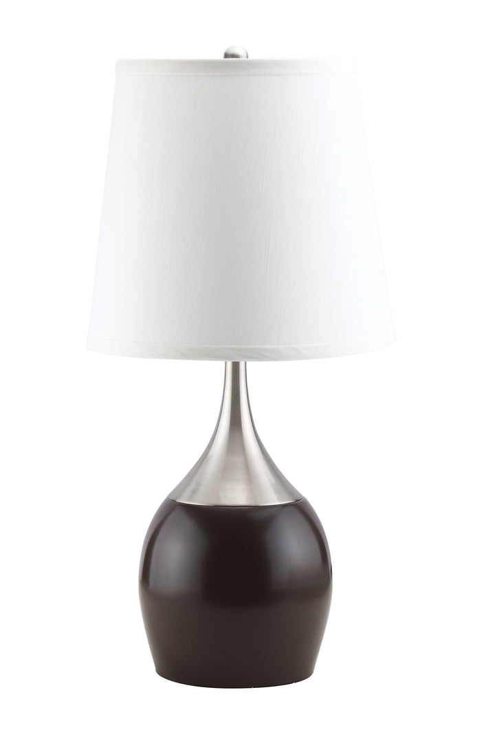 ACME Willow Touch Table Lamp (Set-4), Brushed Silver, Espresso (1Set/2Ctn)