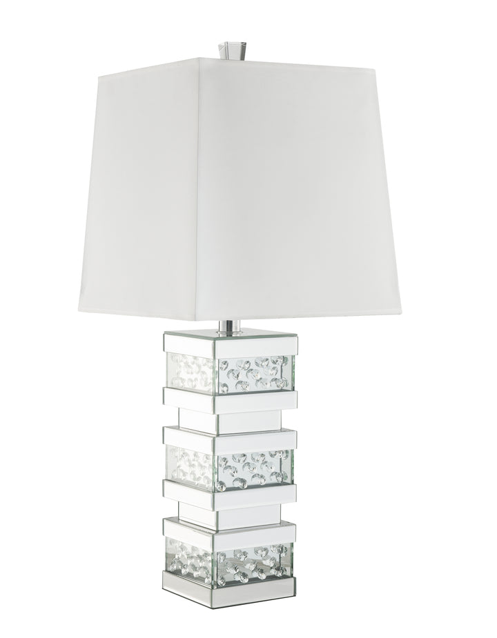 ACME Nysa Table Lamp, Mirrored & Faux Crystals