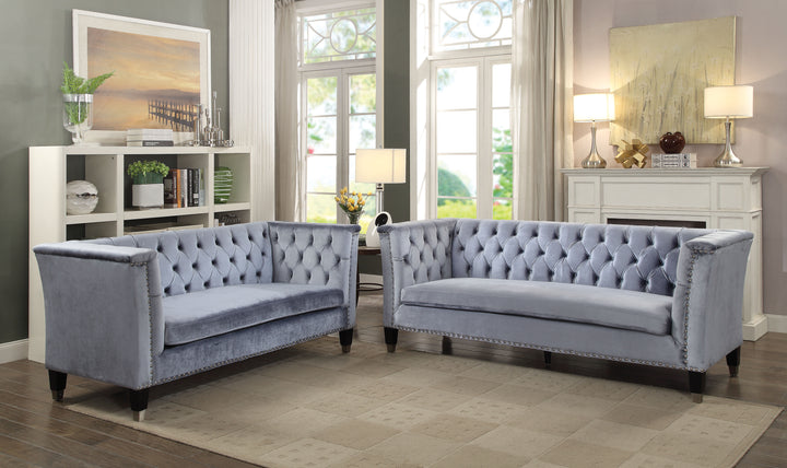 ACME Honor Sofa, Blue-Gray Velvet