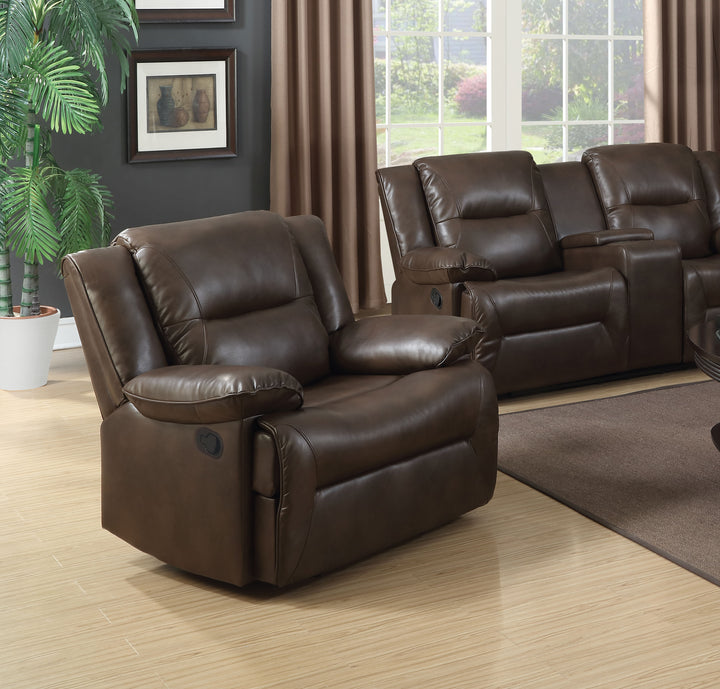 ACME Romulus Glider Recliner, Espresso Leather-Aire Match