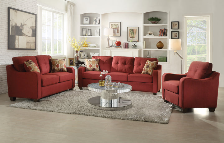 ACME Cleavon II Sofa w/2 Pillows, Red Linen