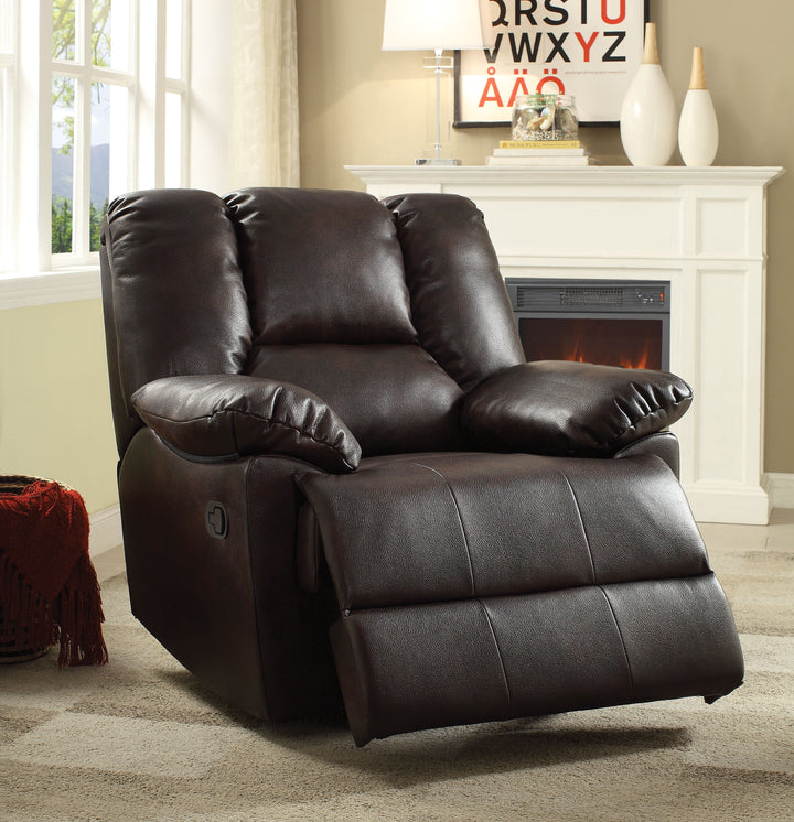 ACME Oliver Glider Recliner, Dark Brown Leather-Aire