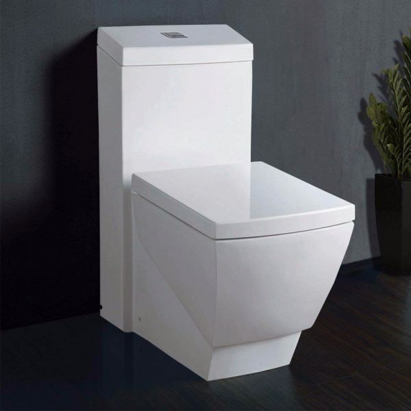 WoodBridge T-0020 Dual Flush Elongated One Piece Toilet