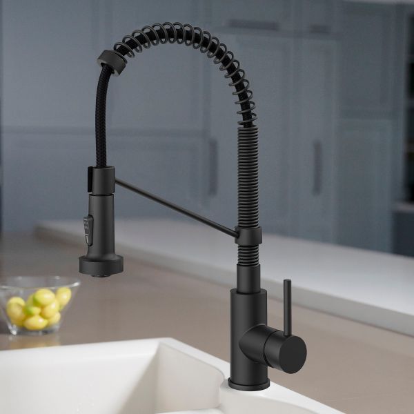 Woodbridge Stainless Steel, Water-Efficient & Drip-Free Performance Kitchen Sink Faucets WK010203 BL
