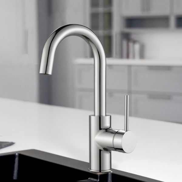 Woodbridge Kitchen Stainless Steel Sink Bar Single Handle Faucets Chrome Finish,WK020003 CH