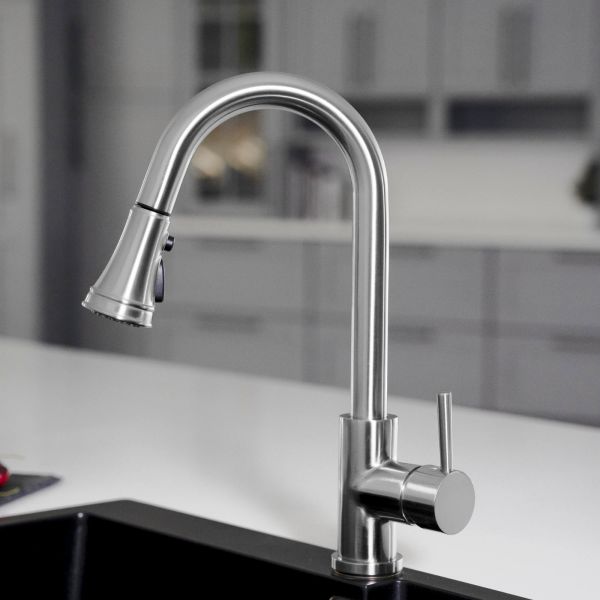 Woodbridge Kitchen Stainless Steel Sink Bar Single Handle Faucets Chrome Finish,WK090801 CH