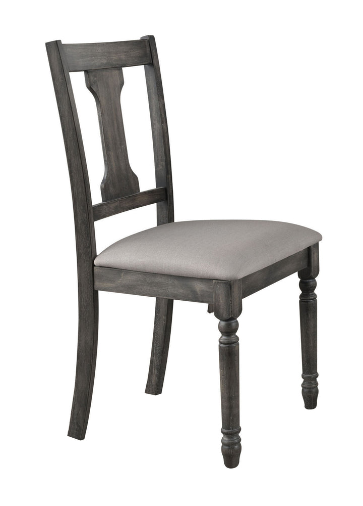 ACME Wallace Side Chair (Set-2), Tan Linen & Weathered Gray