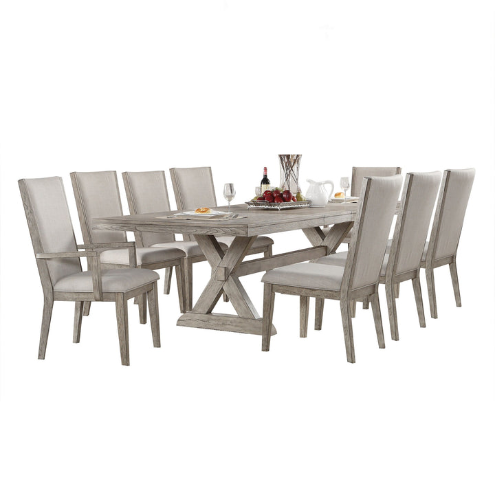 ACME Rocky Dining Table, Gray Oak (1Set/2Ctn)