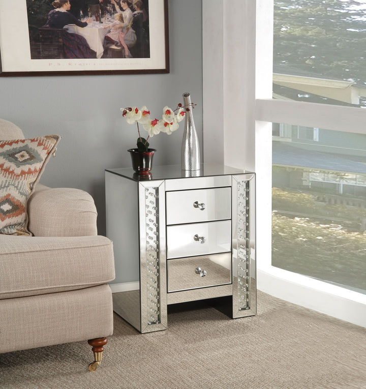ACME Nysa End Table, Mirrored