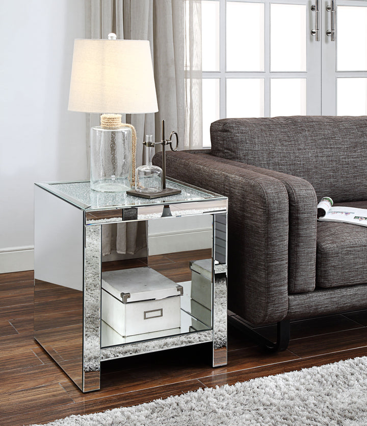ACME Malish End Table, Mirrored