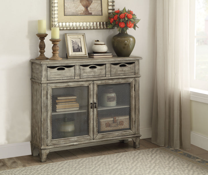 ACME Vernon Console Table, Weathered Gray