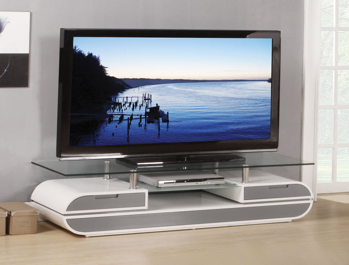 ACME Lainey TV Stand, White & Gray