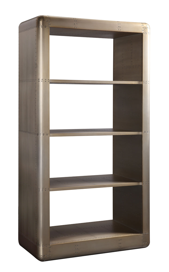 ACME Jennavieve Bookcase, Gold Aluminum