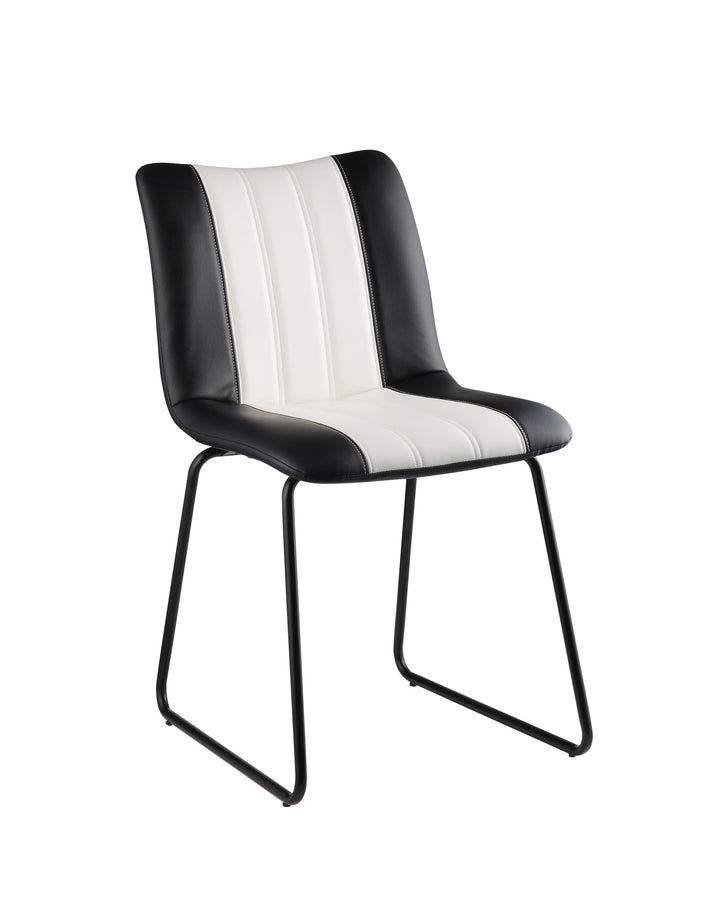 ACME Muscari Accent Chair, Black/White PU & Black