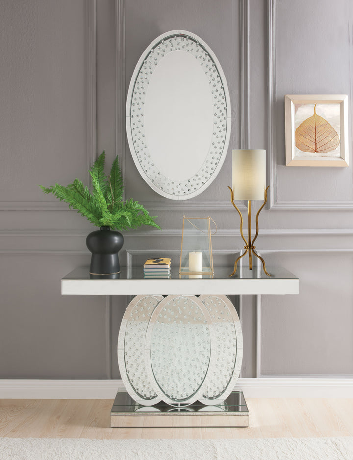 ACME Nysa Accent Mirror (Wall), Mirrored & Faux Crystals