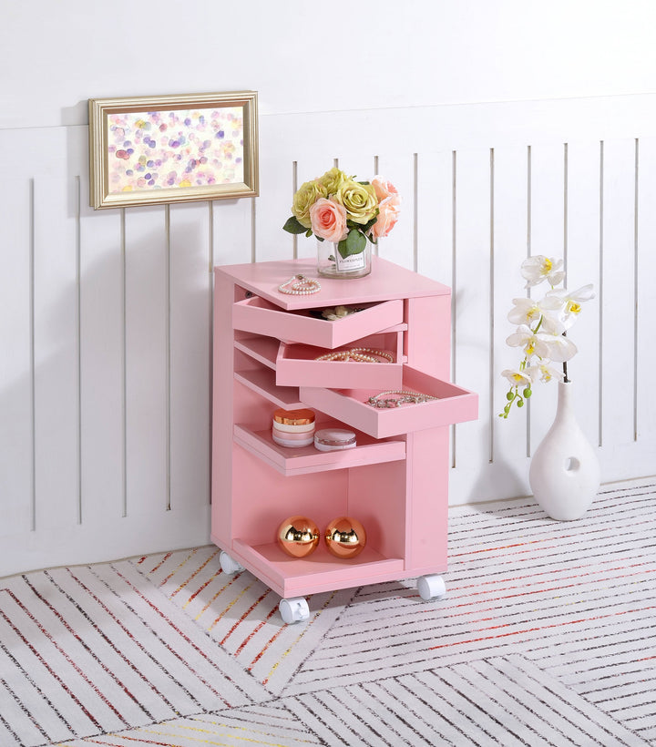 ACME Nariah Storage Cart, Pink