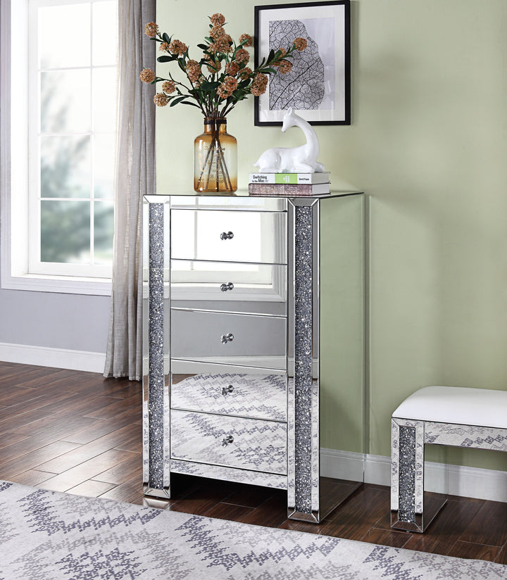 ACME Noralie Chest, Mirrored & Faux Gemstones