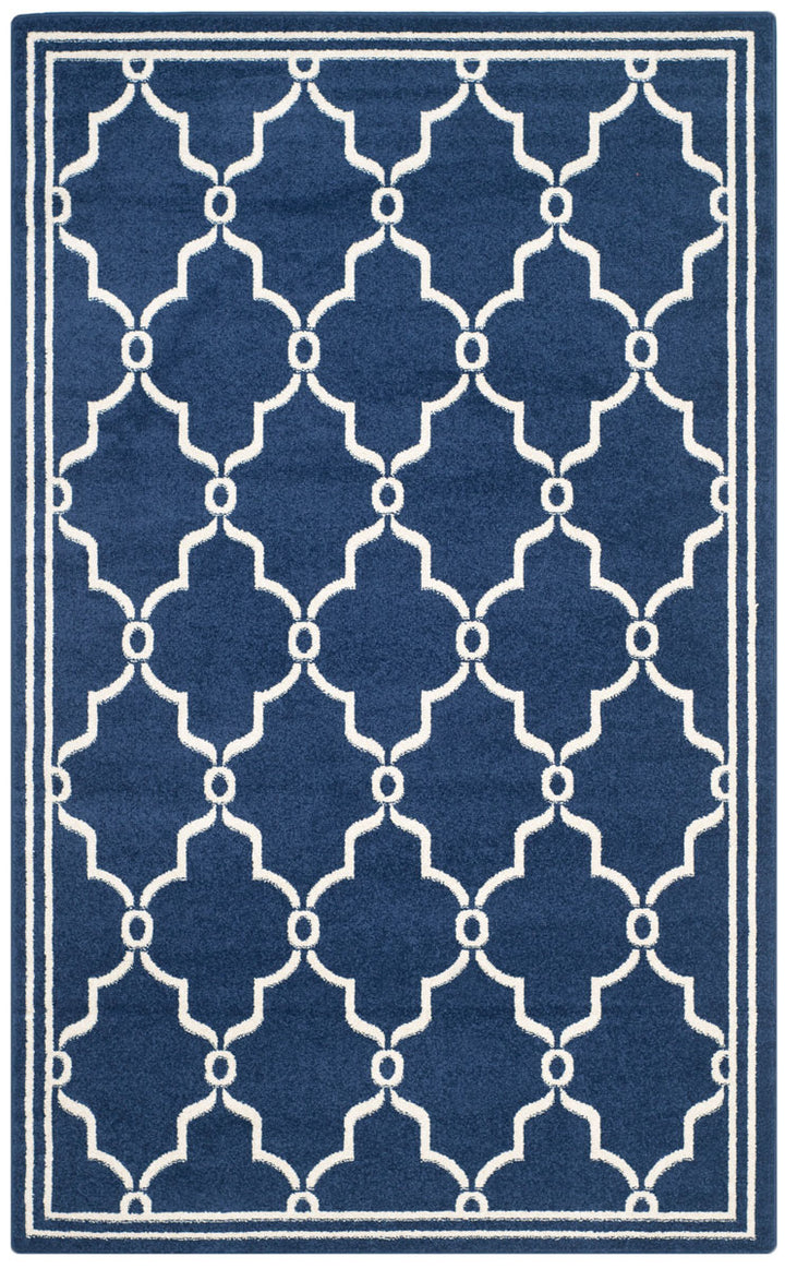 Safavieh Amherst All Weather Power Loomed Rugs In Navy / Beige