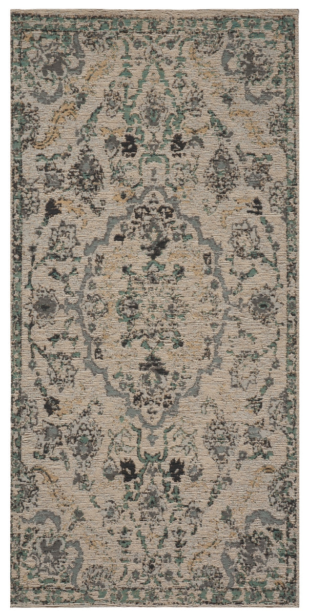 Safavieh Clv-Classic Vintage Power Loomed Cotton Backing Rugs In Grey / Turquoise