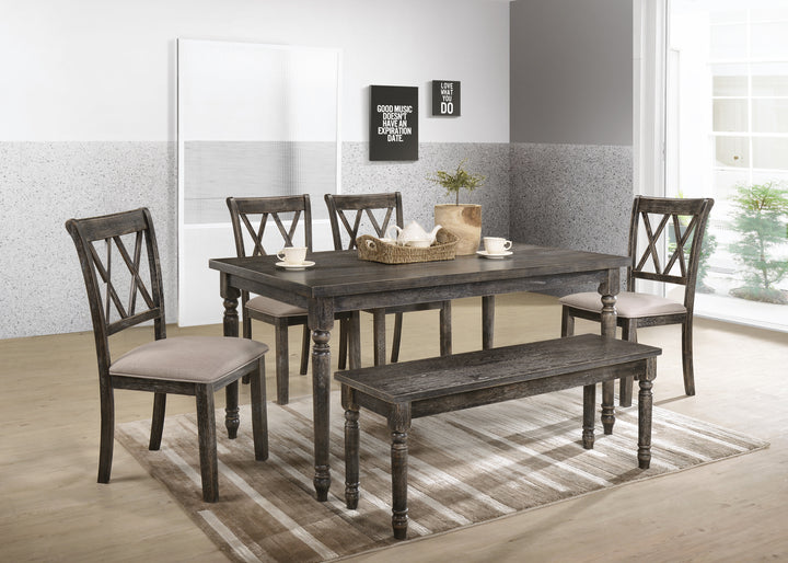 ACME Claudia II Dining Table, Weathered Gray