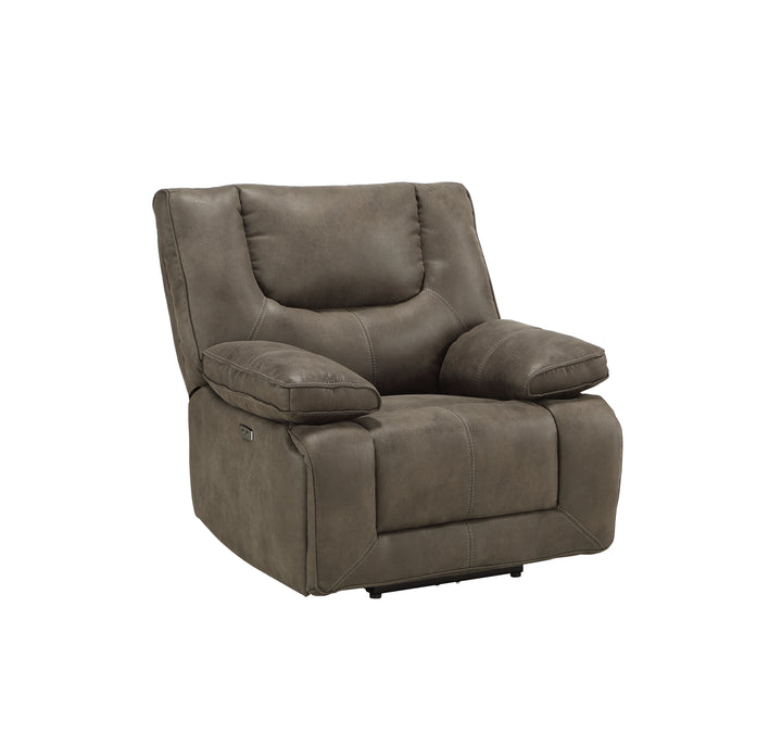 ACME Harumi Recliner (Power Motion), Gray Leather-Aire