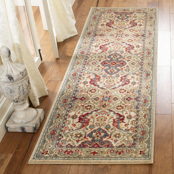 Safavieh Kashan Power Loomed Cotton Backing Rugs In Ivory / Taupe