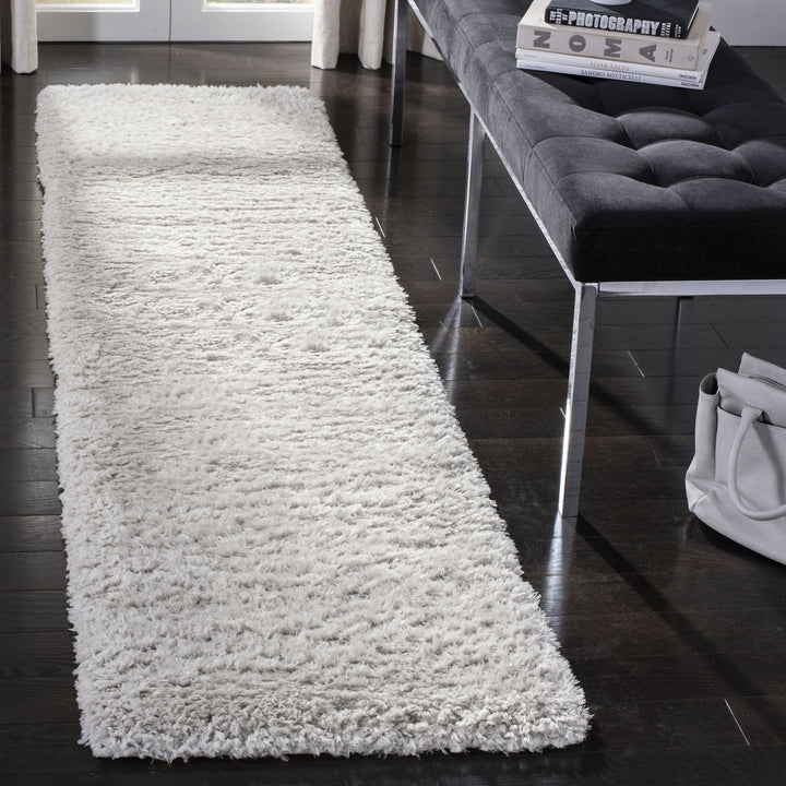 Safavieh Madrid Shag 200 Power Loomed Latex Backing Rugs In Silver