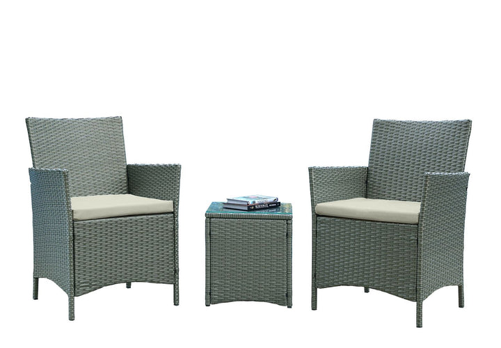 Manhattan Comfort Imperia Patio 2- Person Seating Group with End Table