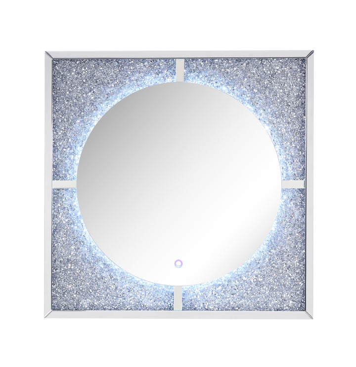 ACME Nowles Wall Décor (LED), Mirrored & Faux Stones