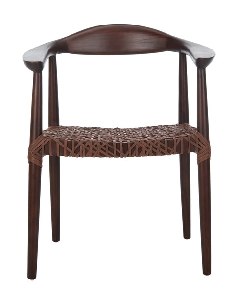 Safavieh Juneau Leather Woven Accent Chair
