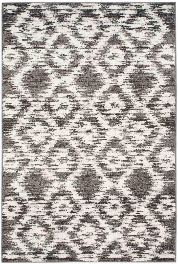 Safavieh Adirondack Rustic Lodge Style Power Loomed Rugs In Charcoal / Ivory