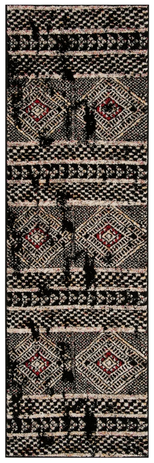 Safavieh Adirondack 202 Powerloomed Woven Rug in Black / Light Grey