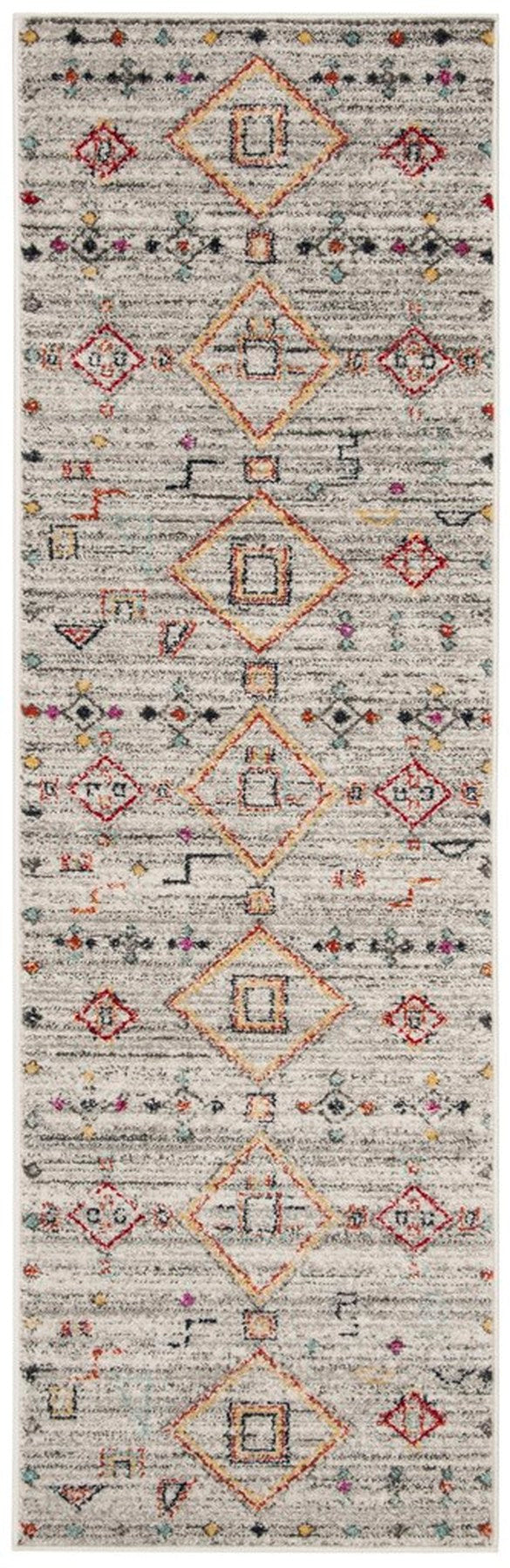 Safavieh Adirondack Rustic Lodge Style Power Loomed Rugs In Light Grey / Red