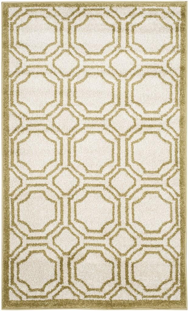 Safavieh Amherst All Weather Power Loomed Rugs In Ivory / Light Green
