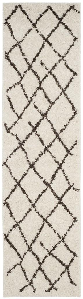 Safavieh Berber Shag Power Loomed Jute Backing Rugs In Creme / Brown