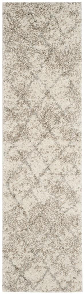 Safavieh Berber Shag Power Loomed Jute Backing Rugs In Cream / Light Grey