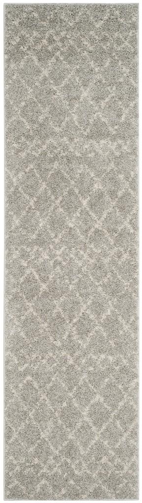 Safavieh Berber Shag Power Loomed Jute Backing Rugs In Light Grey / Cream