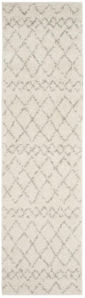 Safavieh Berber Shag Power Loomed Jute Backing Rugs In Cream / Light Grey